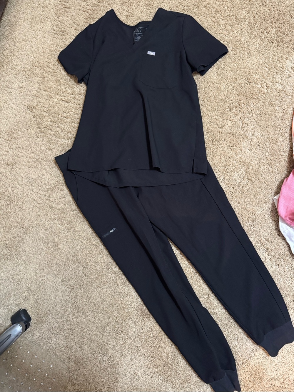 Figs Black Women's Jogger Scrub Set